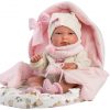 Llorens levensechte babypop fullbody meisje met kleding slaapzak en speen 40 cm - Afbeelding 13