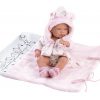 Llorens levensechte babypop fullbody meisje met kleding deken en speen 40 cm - Afbeelding 10