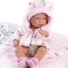 Llorens levensechte babypop fullbody meisje met kleding deken en speen 40 cm - Afbeelding 9