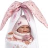 Llorens levensechte babypop fullbody meisje met kleding draagmand en speen 40 cm - Afbeelding 12