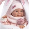 Llorens levensechte babypop fullbody meisje met kleding draagmand en speen 40 cm