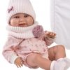 Llorens levensechte babypop fullbody meisje met kleding draagmand en speen 40 cm - Afbeelding 7