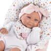 AKTIE Llorens levensechte babypop full body meisje met slaapzak en kleding  40 cm - Afbeelding 8