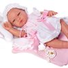 Asi full body babypop Meisje met deken kussen en speen 43 cm - Afbeelding 4