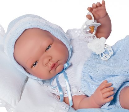 Asi full body babypop Jongen met deken kussen en speen 43 cm