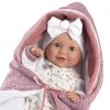 Llorens levensechte baby pop soft body met geluid slaapogen en speen 42 cm