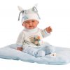 Llorens mini babypopje full body jongetje met kleding deken en speen 26 cm - Afbeelding 14