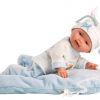 Llorens mini babypopje full body jongetje met kleding deken en speen 26 cm - Afbeelding 11
