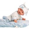 Llorens mini babypopje full body jongetje met kleding deken en speen 26 cm - Afbeelding 10