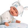 Llorens mini babypopje full body jongetje met kleding deken en speen 26 cm - Afbeelding 3