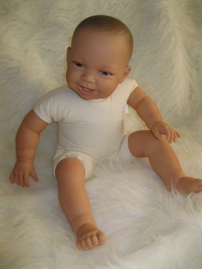 AD3a Levensechte Babypop soft body lachend blauwe ogen 53 cm - Afbeelding 13