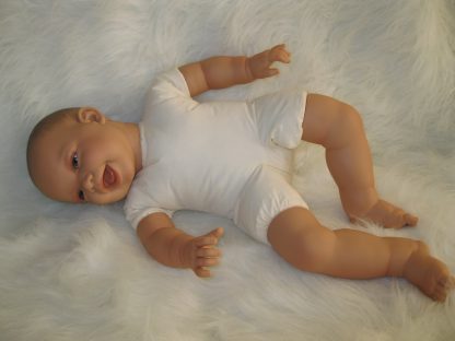 AD3a Levensechte Babypop soft body lachend blauwe ogen 53 cm - Afbeelding 10