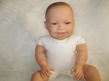 AD3a Levensechte Babypop soft body lachend blauwe ogen 53 cm - Afbeelding 7
