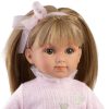 Llorens soft body pop met blond steil haar en kleding 35 cm