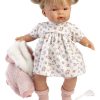 Llorens softbody pop blond haar met geluid kleding speen 38 cm - Afbeelding 7