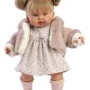 Llorens softbody pop blond haar met geluid kleding speen 42 cm - Afbeelding 4