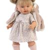 Llorens softbody pop blond haar met geluid kleding speen 42 cm - Afbeelding 9