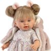 Llorens softbody pop blond haar met geluid kleding speen 42 cm - Afbeelding 3