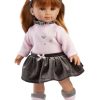Llorens soft body pop met rood steil haar en kleding 35 cm - Afbeelding 2