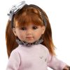 Llorens soft body pop met rood steil haar en kleding 35 cm