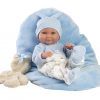 Llorens levensechte babypop fullbody jongen met kleding kussen en knuffel 40 cm - Afbeelding 5