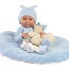 Llorens levensechte babypop fullbody jongen met kleding kussen en knuffel 40 cm - Afbeelding 3
