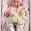 Llorens levensechte babypop fullbody meisje met kleding kussen en knuffel 40 cm - Afbeelding 6