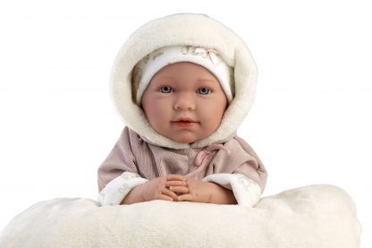 Llorens levensechte babypop softbody baby pop met geluid kleding kussen speen 42 cm - Afbeelding 3