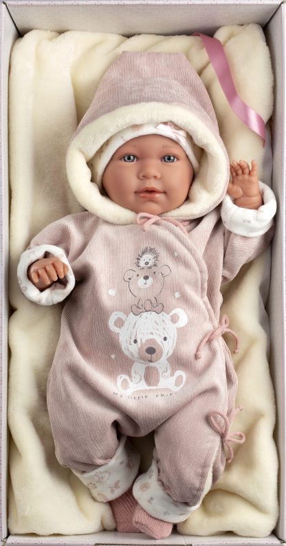 Llorens levensechte babypop softbody baby pop met geluid kleding kussen speen 42 cm - Afbeelding 4