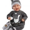 Llorens levensechte babypop soft body baby pop met geluid kleding en speen 42 cm - Afbeelding 3