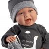 Llorens levensechte babypop soft body baby pop met geluid kleding en speen 42 cm - Afbeelding 2
