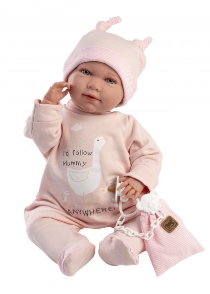 Llorens levensechte babypop softbody baby pop met geluid kleding en speen 42 cm - Afbeelding 3