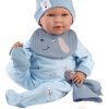 Llorens levensechte babypop softbody baby pop met geluid kleding en speen 42 cm