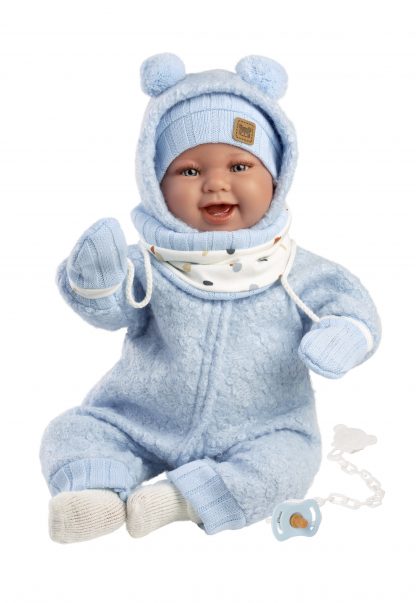 Llorens levensechte babypop soft body baby pop blauwe ogen geluid speen 42 cm