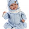 Llorens levensechte babypop soft body baby pop blauwe ogen geluid speen 42 cm - Afbeelding 2