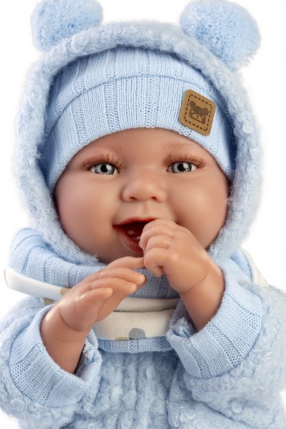 Llorens levensechte babypop soft body baby pop blauwe ogen geluid speen 42 cm - Afbeelding 5