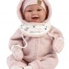 Llorens levensechte babypop soft body baby pop bruine ogen 42 cm Zonder geluid - Afbeelding 7