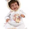Llorens levensechte babypop soft body baby pop bruin haar geluid speen 42 cm - Afbeelding 6