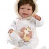 Llorens levensechte babypop soft body baby pop bruin haar geluid speen 42 cm - Afbeelding 12
