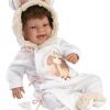 Llorens levensechte babypop soft body baby pop bruin haar geluid speen 42 cm - Afbeelding 8