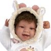 Llorens levensechte babypop soft body baby pop bruin haar geluid speen 42 cm - Afbeelding 3