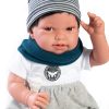 Antonio Juan pop babypop soft body bruin haar kleding en speen 42 cm - Afbeelding 7