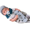 Antonio Juan pop babypop soft body bruin haar kleding en speen 42 cm - Afbeelding 8