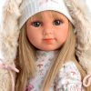 Llorens soft body pop met blond steil haar en kleding 35 cm - Afbeelding 6