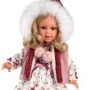 Llorens soft body pop Lucy met blond haar en kleding 40 cm
