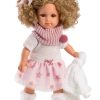 Llorens soft body pop met blond krullend haar en kleding 35 cm - Afbeelding 6