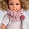 Llorens soft body pop met blond krullend haar en kleding 35 cm - Afbeelding 5