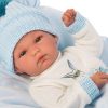 Llorens levensechte babypop fullbody jongen met kleding kussen en speen 35 cm