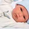 Llorens levensechte babypop fullbody jongen met kleding kussen en speen 35 cm - Afbeelding 3