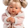 Llorens soft body pop met blond haar geluid en speen 33 cm - Afbeelding 8